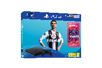 Reconditionné Playstation 4 500Go Jet Noir Console - NOW INCLUDES FREE FIFA 19 BUNDLE