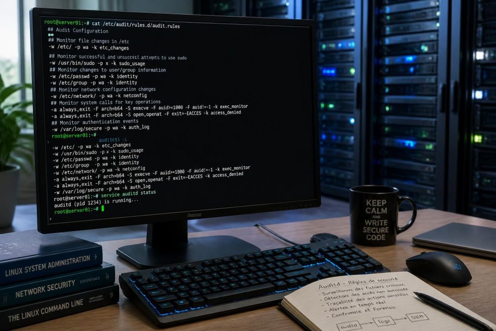 découvrez comment utiliser auditd sous linux et ses règles pour surveiller efficacement votre système, garantir sa sécurité et détecter les activités suspectes en temps réel.