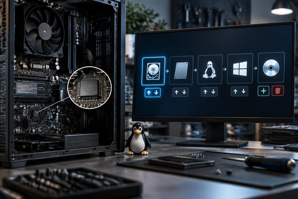 découvrez comment utiliser efibootmgr sous linux pour modifier l’ordre de démarrage uefi et créer, supprimer ou gérer les entrées efi.